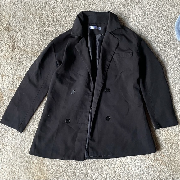 Black double breasted suit jacket - Picture 2 of 6